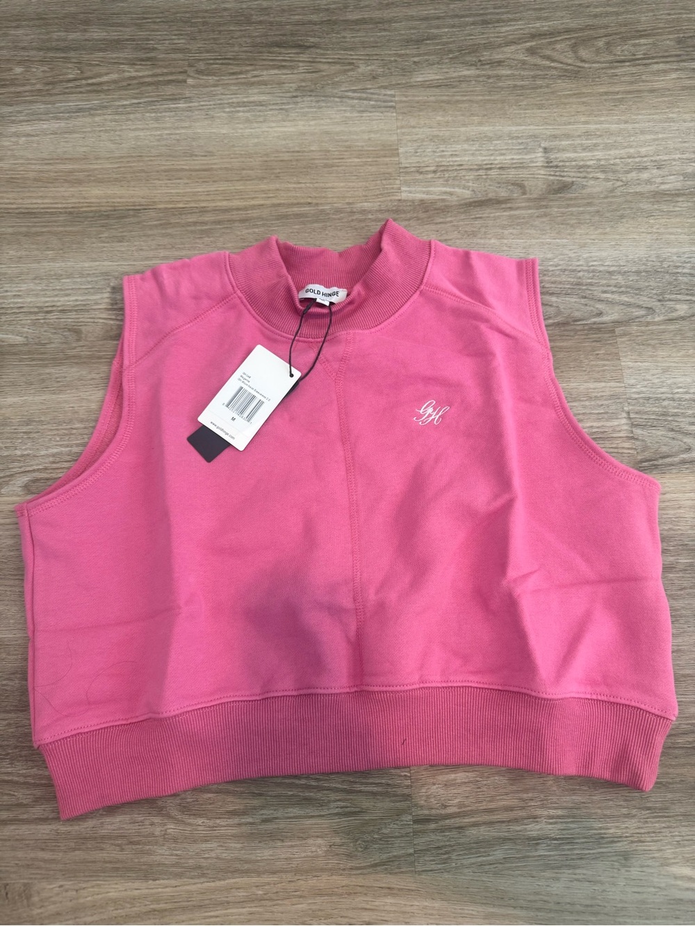 Gold hinge MAGENTA MOCK NECK SLEEVELESS TOP 2.0